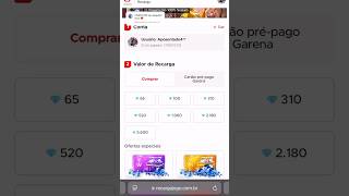 Recarga Jogo Free Fire 💎(Insta)