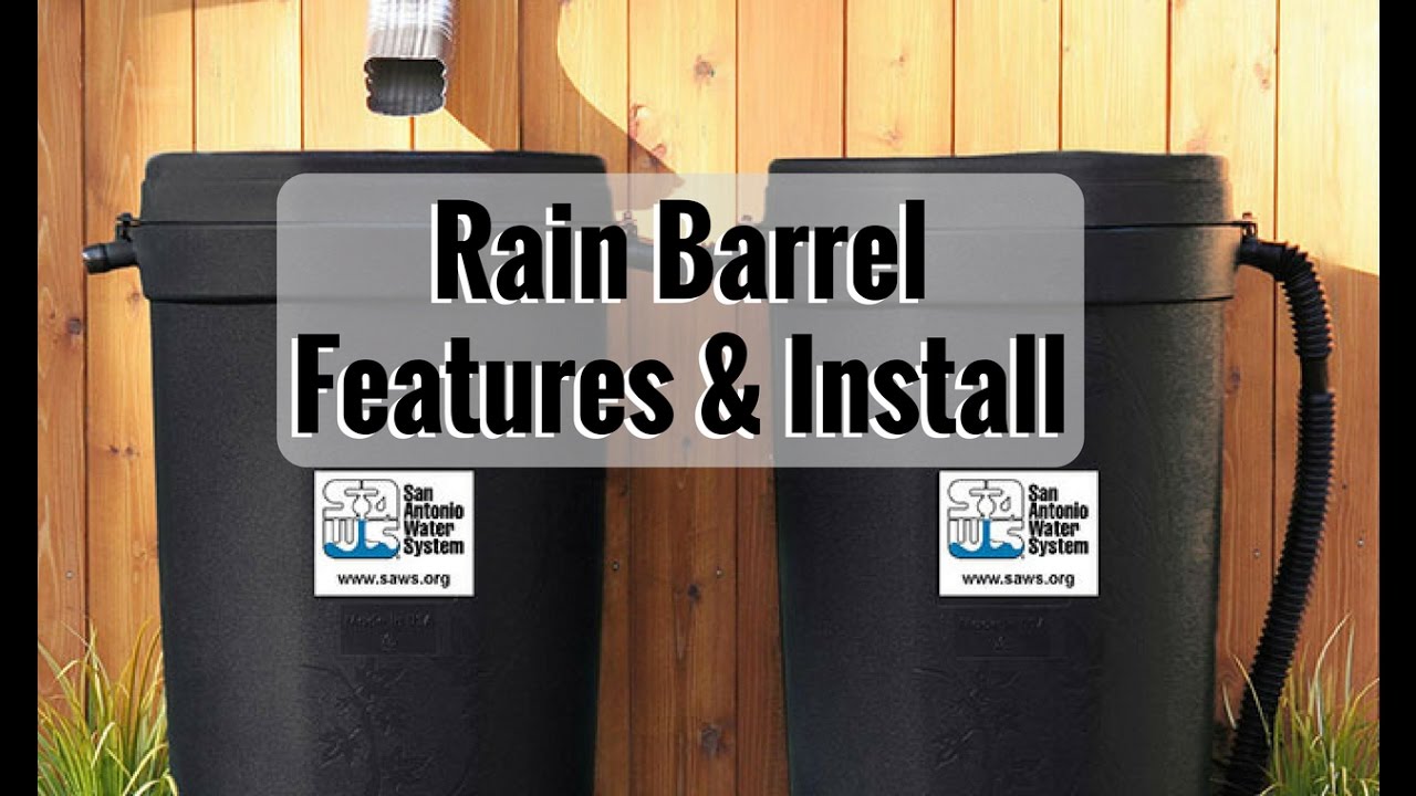 Rain Barrel Coupon & Install SAWS YouTube