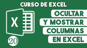 Como Ocultar y Mostrar Columnas en Excel