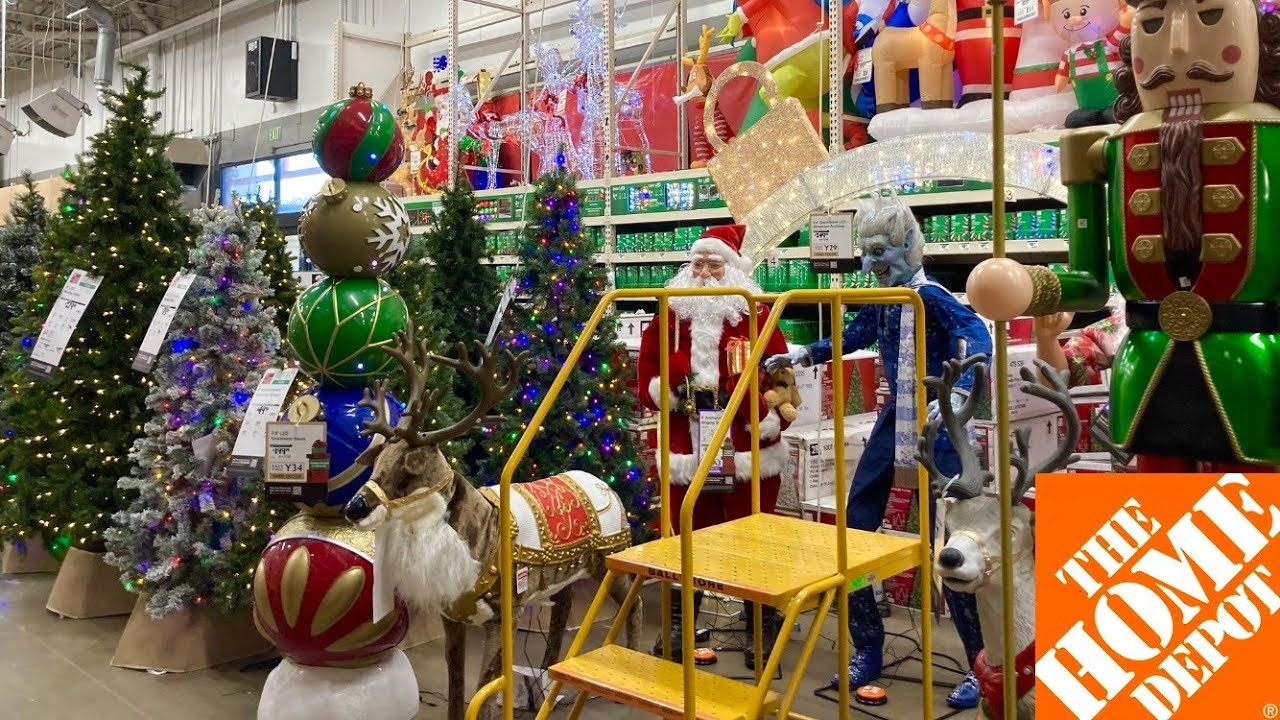 HOME DEPOT CHRISTMAS TREES CHRISTMAS DECORATIONS ORNAMENTS SHOP WITH ME ...