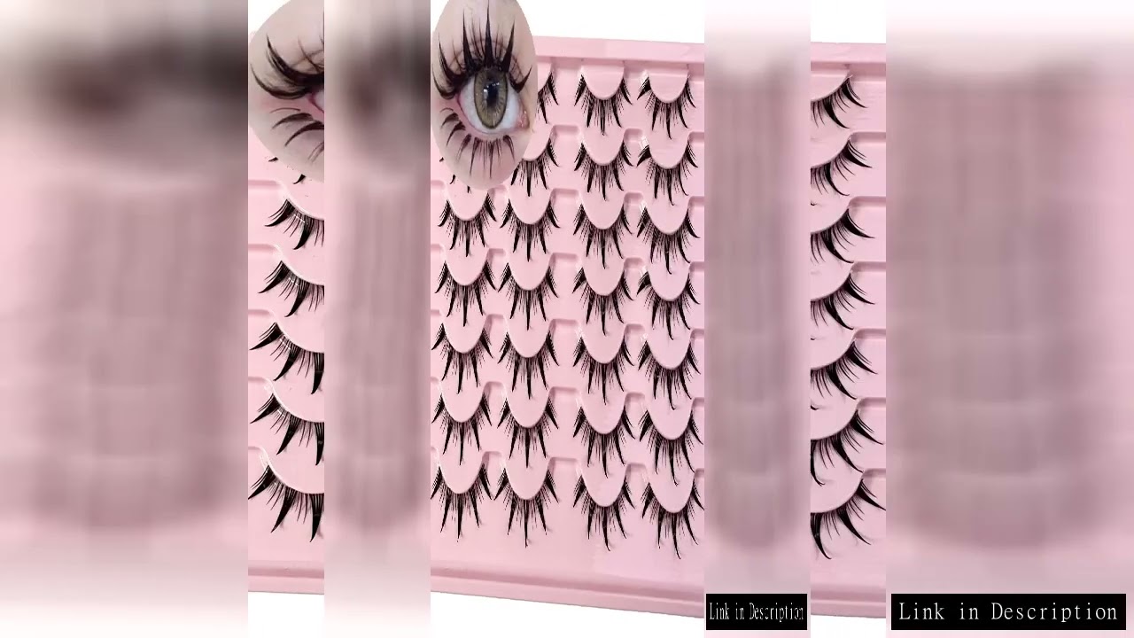 New 14/10/7/5Pairs Manga Lashes Natural Eyelashes Soft Cross Wispy Clear Band False Eyelashes Doll E