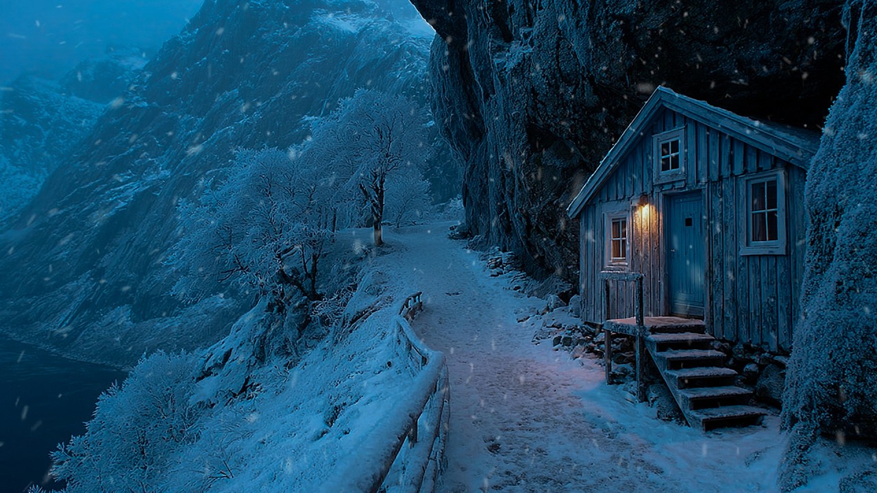 Deep Sleep in a Cozy Log Cabin | eavy Blizzard Sounds for Sleep & Howling Wind Ambience|Blowing Snow