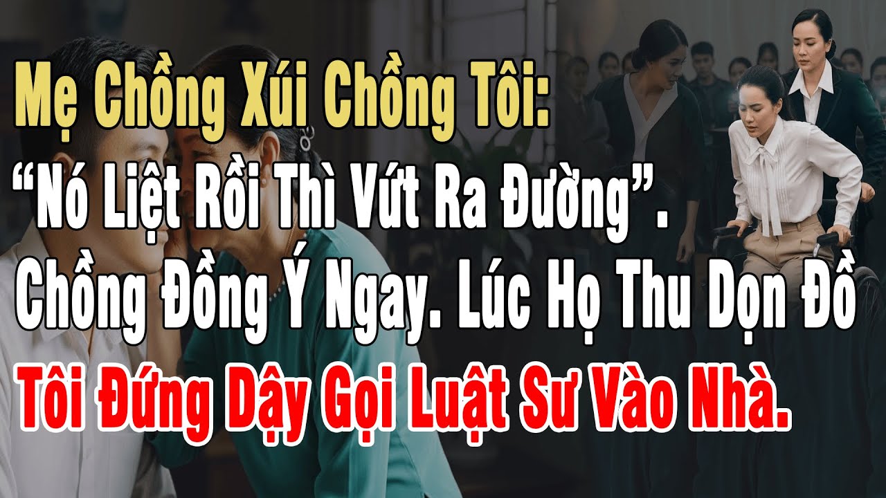 Mẹ Xúi Chồng Tôi: “Nó Liệt Rồi Thì Vứt Ra Đường”. Chồng Đồng Ý. Lúc Họ Dọn Đồ, Tôi Đứng Dậy Gọi LS..