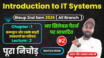 Introduction to IT System Polytechnic 2nd Semester || Chapter 1, Lecture 2 || Bteup 2nd Semester 