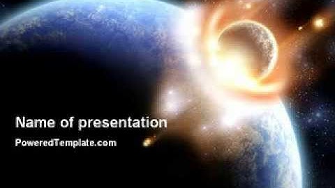 Big Bang Crash PowerPoint Template by PoweredTemplate.com