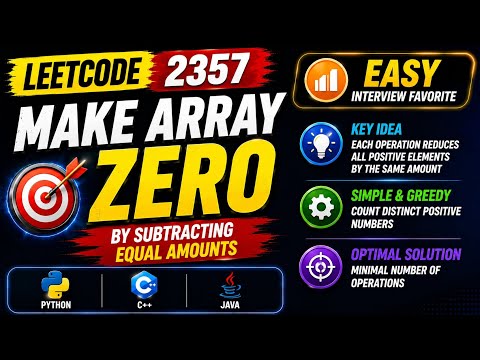 2357. Make Array Zero by Subtracting Equal Amounts 🚀 Easy Greedy Solution