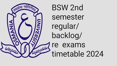Osmania University BBA business analytics 3rd semester backlog exams timetable 2024/#degree/ OU Exam