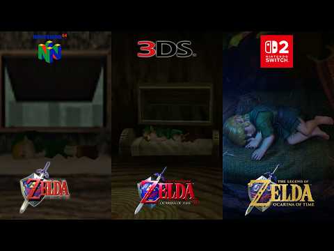 Ocarina of Time Switch 2 vs N64 vs 3DS Graphical Comparison