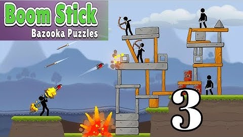 boom Stick - bazooka puzzles - game play ( indroid ,  iOS) part 3 - @Tsafgameplay