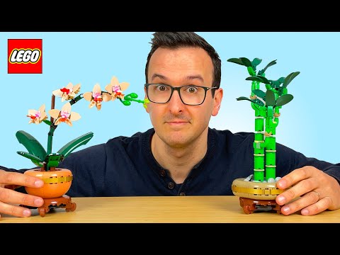 YouTube thumbnail: LEGO Mini Orchid and Lucky Bamboo REVIEW