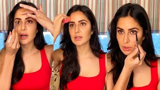 Gorgeous Katrina Kaif Gives 5 Mins Make Up Tutorial To Her Fans Home During L0Ckd0Wn