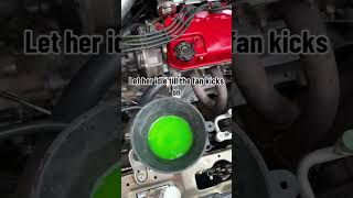 Honda Civic Radiator Flush. #hondacivic #coolant #honda #dseries