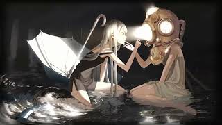 Anime Girl & Diver Helmet in Rain Water | Emotional 4K Anime Live Wallpaper screenshot 2