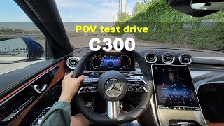 2023 Mercedes Benz C300 POV test drive