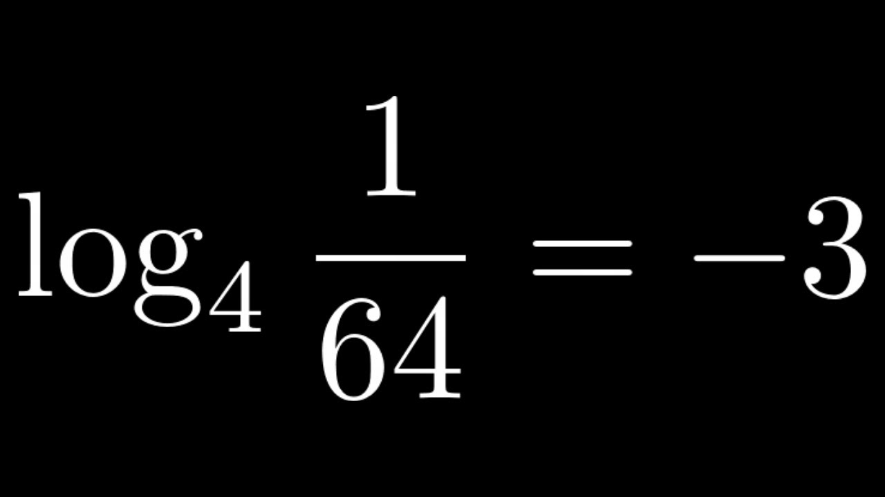 How to Write a Logarithmic Equation in Exponential Form an Example with a  Fraction