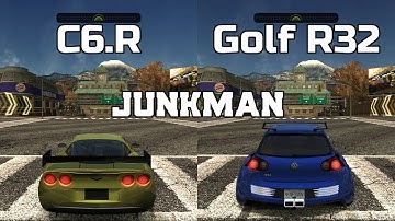 Chevrolet Corvette C6.R vs Volkswagen Golf R32 - NFS MW Redux V3 - WHICH IS FASTEST ?