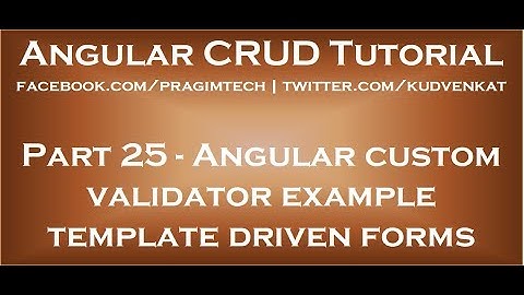Angular custom validator example template driven forms