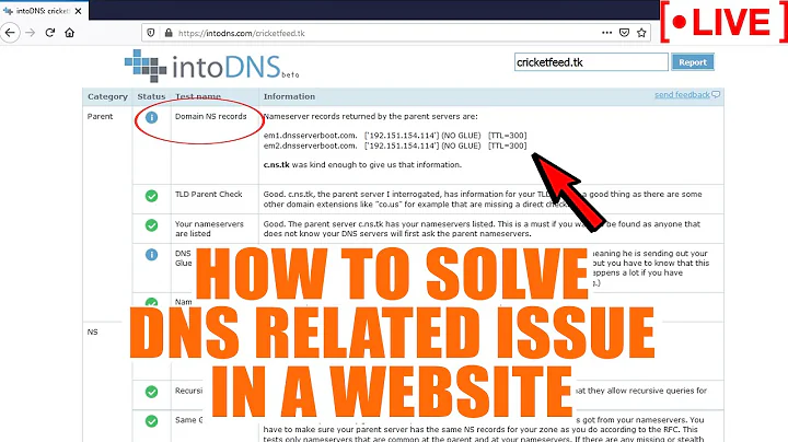 [🔴LIVE] How to solve DNS related issue in a website?