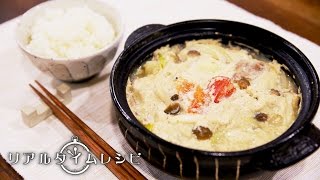 トマトと豚肉の豆乳鍋｜ライフシアター (Life THEATRE):お役立ち料理動画さんのレシピ書き起こし