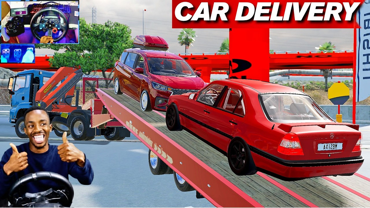 Transporting Toyota Rumion 7 seated and Mercedes Benz | BeamNG Steering wheel gameplay
