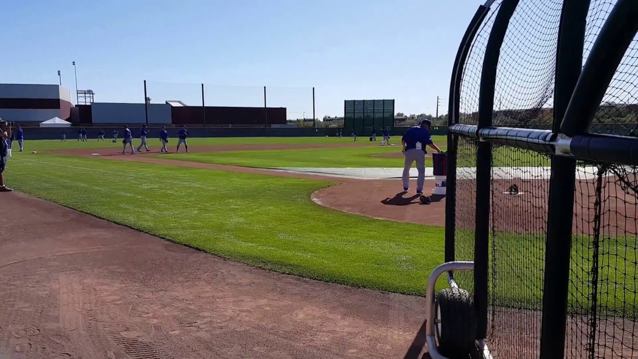 Cubs infield drills 2/25/16