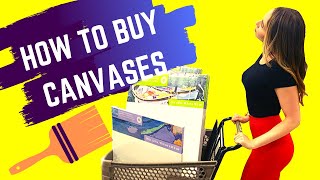 BUYING CANVASES: Art Supplies Shopping at Micheals!