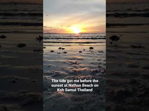 Video thumbnail: Thailand Sunset - Sunset at Nathon Beach Koh Samui Thailand - Thailand Sunet Time Lapse
