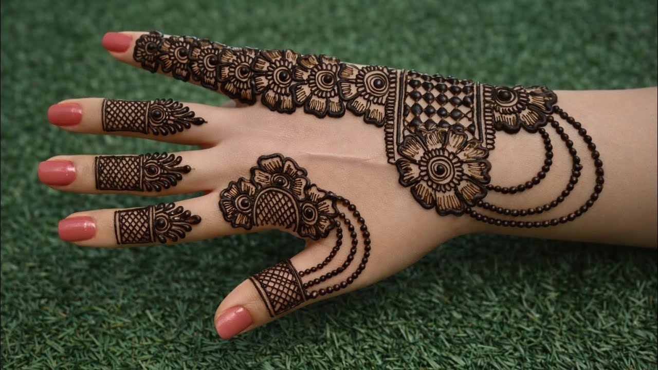 welcome to my live back hand mehendi design