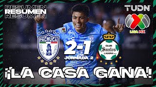 HIGHLIGHTS Pachuca 2-1 Santos Liga MX - CL2025 J2 TUDN