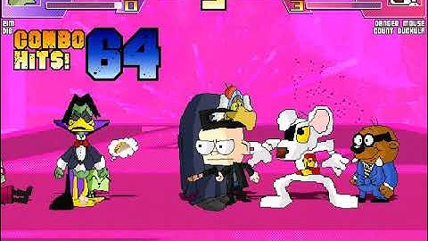 MUGEN battle #2248: Zim & Dib vs Danger Mouse & Count Duckula
