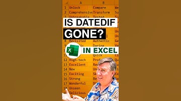 Excel Is DATEDIF Gone from Excel? #shorts #excel #excelfunctions - Episode S0031
