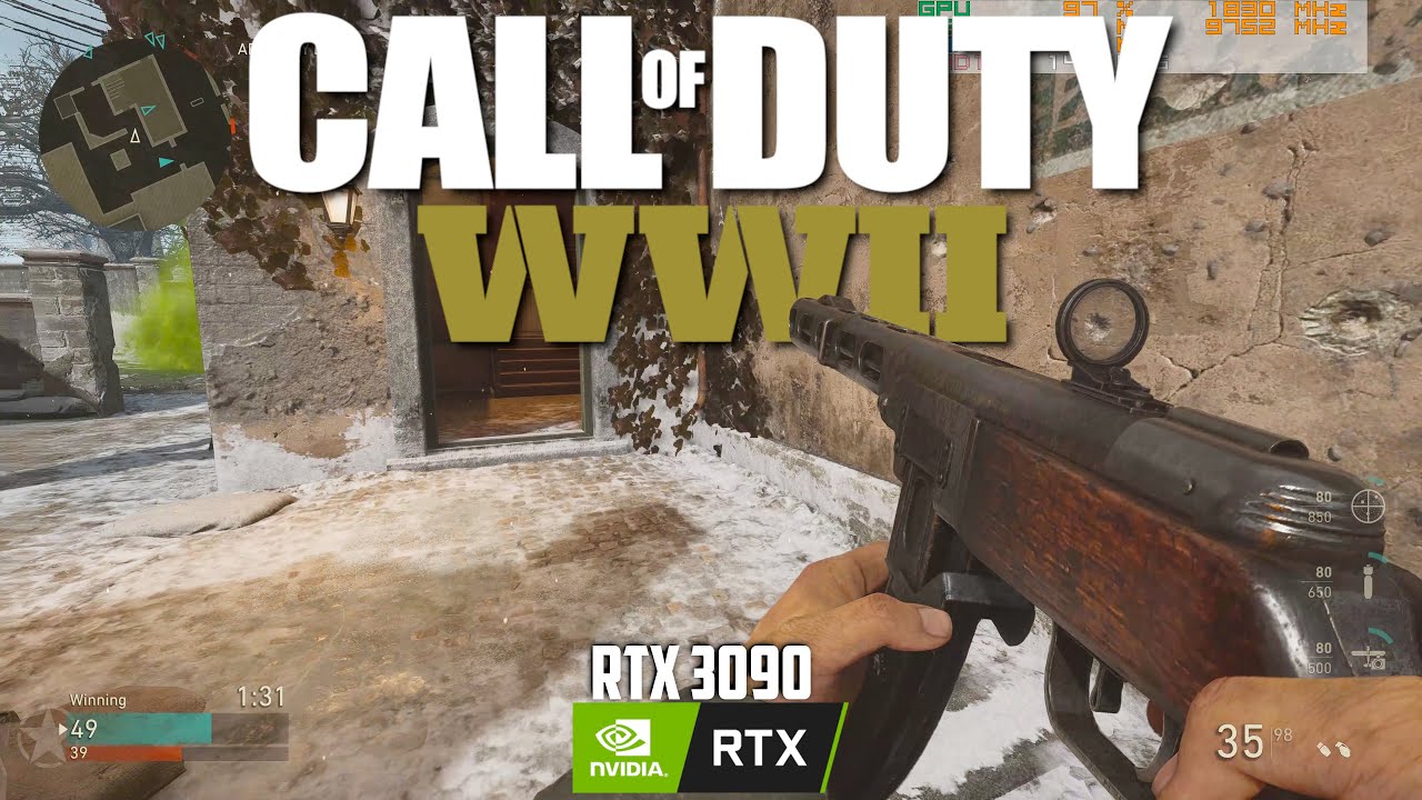 Call of Duty WW2 RTX 3090 4K | Carentan