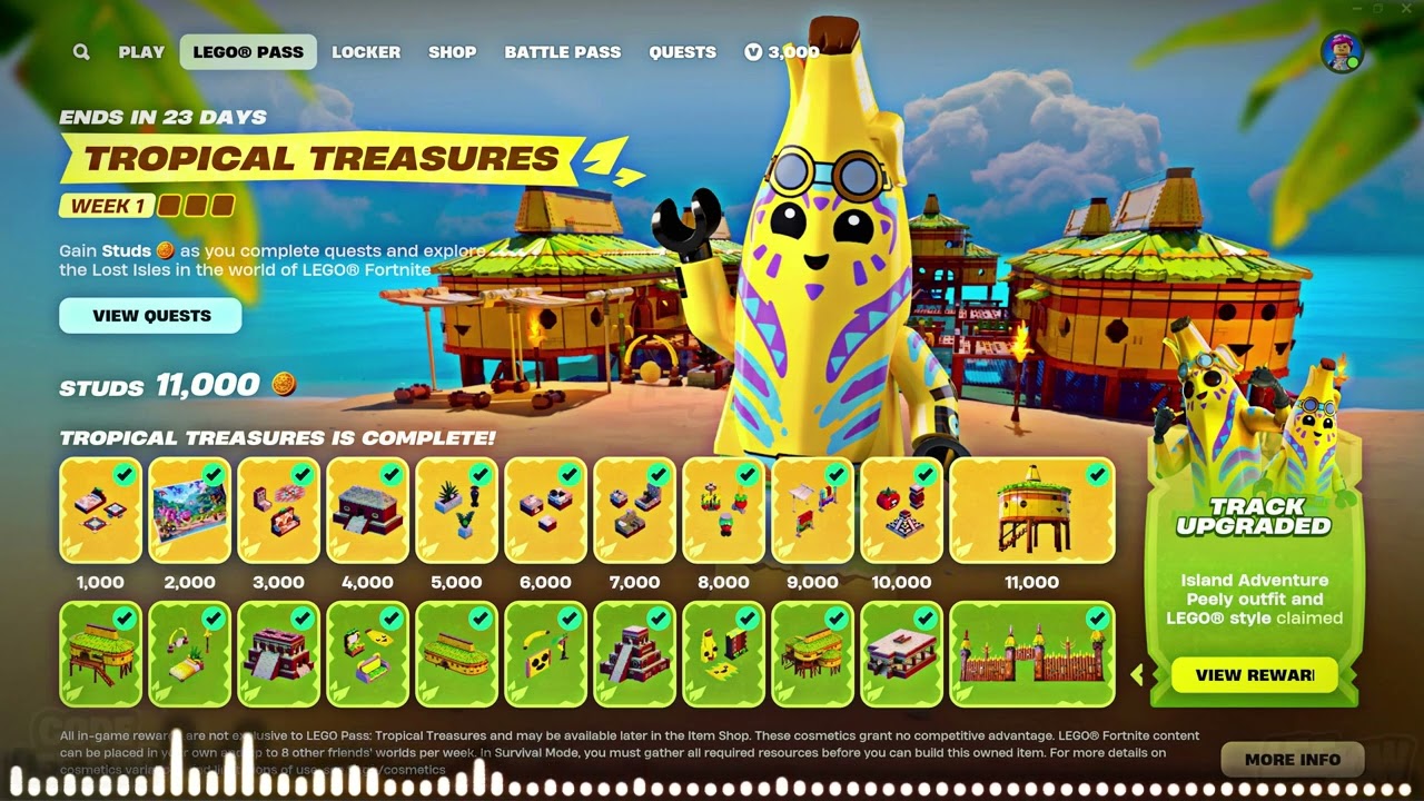 LEGO Fortnite: Lost Isles - Tropical Treasures LEGO Pass Music (Island Adventure Peely)
