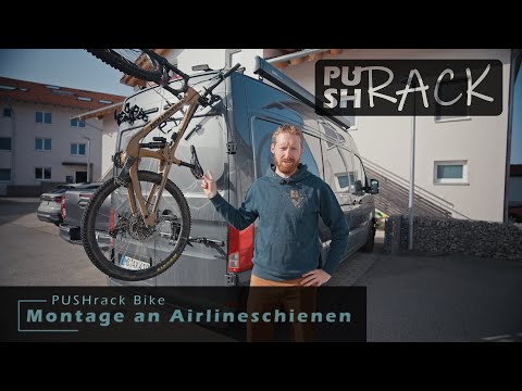 PUSHrack Fahrradträger an Airlineschienen montieren