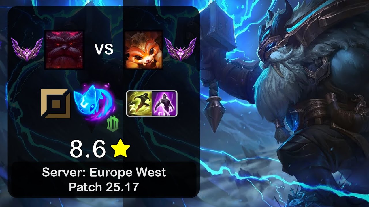 Ornn Top vs Gnar - EUW Master - Patch 25.17