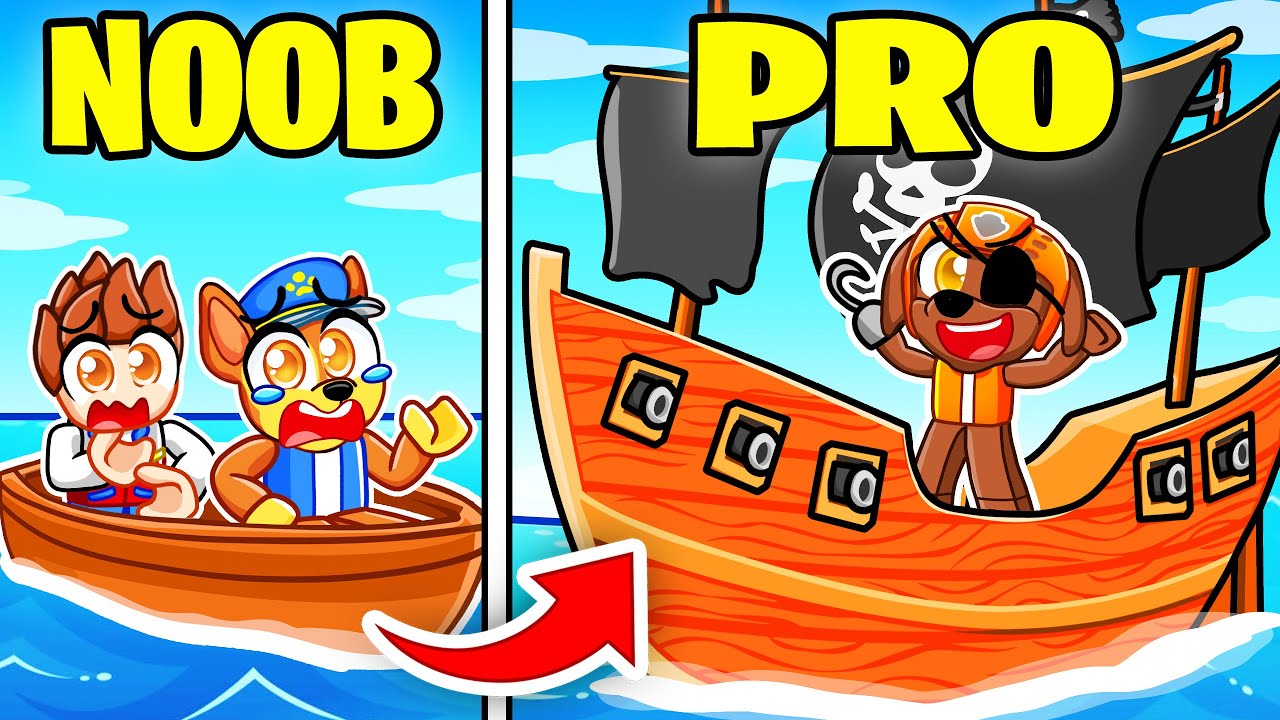 Chase & Zuma BUILD A BOAT To Survive In Roblox!