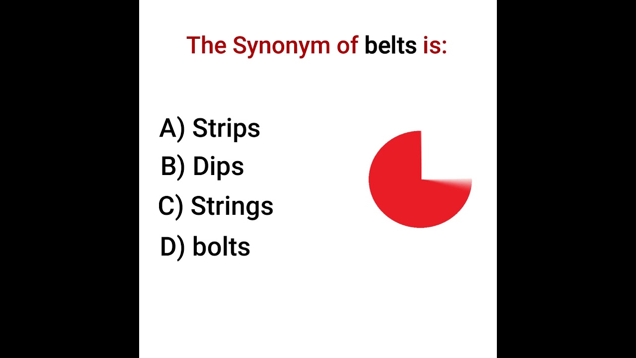 Quiz The Synonym of BELTS is ? Shorts YouTube
