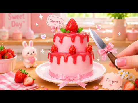 Decorating Miniature Strawberry Chocolate Cake Ideas ❤️ Mini Sweet Land