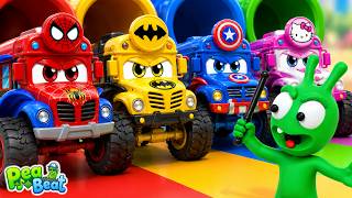 Wheels on the Colorful Bus | Where's my Wheel? | Funny Kids Songs & Nursery Rhymes | Pea Beat screenshot 5