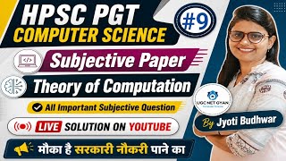 #9 DFA Construction l Complete Revision for HPSC PGT Computer Science | NET GYAN by Jyoti Budhwar