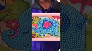 diamond 💎 bead work done by cute little hands#elephant#kidslearning #funlearning