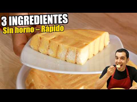 EL POSTRE con 3 INGREDIENTES más FÁCIL del mundo (SIN horno)