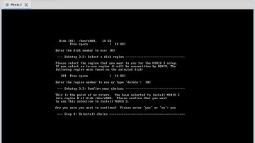 Minix 3.3.0 Install