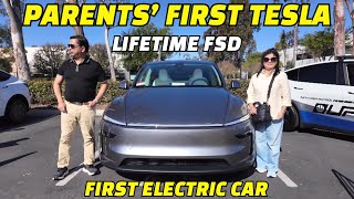 My Older Parents Bought a Tesla Model Y Juniper with Full Self Driving — Their First EV Experience