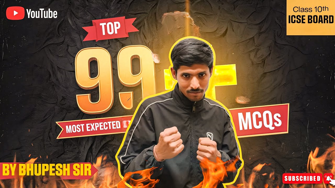 MOST IMPORTANT MCQ'S FOR BOARD 2025 || CL-10TH ICSE@ProblemsBeater