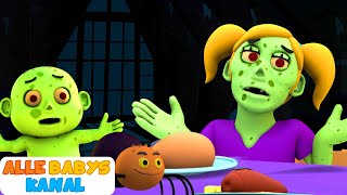 Gruselige Zombie-Familie beim Abendessen in Spanien | Halloween-Lieder für Kinder | ABC Deutsch