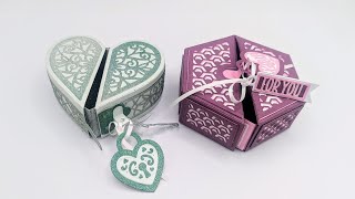 Tonic Studios Showcase Set Tutorial for Heart & Hexagon  Split Gift Box! 5219e