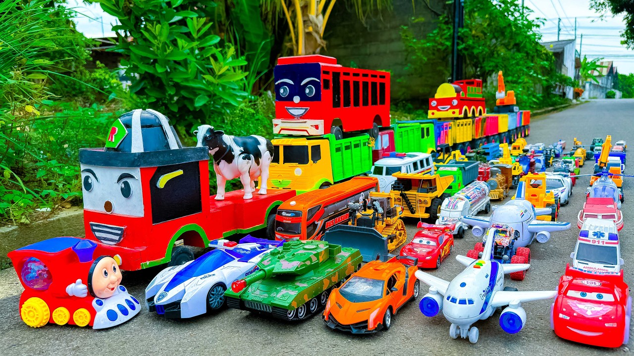 Box Full of Model Cars  : Mazda Mx5, Koenigesgg Jesko, Lamborghini Scv12, Police Cars, Toyota Car