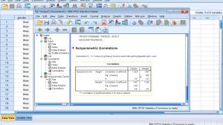 SPSS for Pearson's Correlation Coefficient