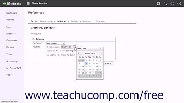 QuickBooks Online Plus 2017 Tutorial Creating Payroll Schedules Intuit Training